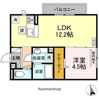 メゾングランレーヴ B棟【1階】の間取り