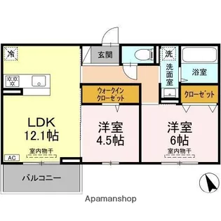 セジュールST B棟【3階】の間取り