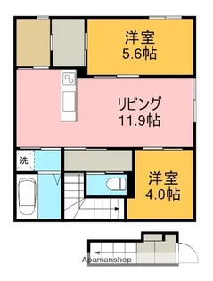 ピースロード (PEACE ROAD)【2階】の間取り