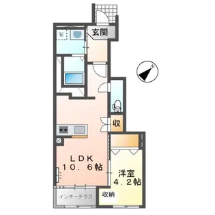 パームコート長尾【1階】の間取り