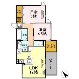 フェリーチェ中央【1階】の間取り