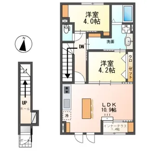 スイートモダン広島大学西(仮【2階】の間取り