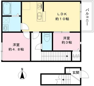 GLORIOSA【202号室号室】の間取り