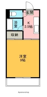 ウエストA【206号室】の間取り