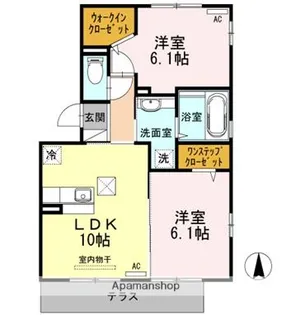 ソレイユA棟【1階】の間取り