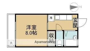 サンシャインハウス本城【101号室】の間取り