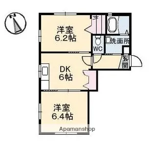 ウィステリアメゾン【2階】の間取り