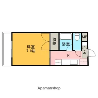 古市パークマンション【106号室】の間取り