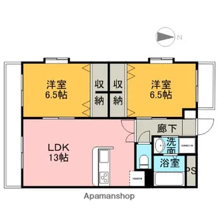 シャロム御薗宇【305号室】の間取り