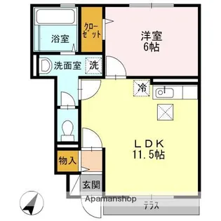 パルル【1階】の間取り