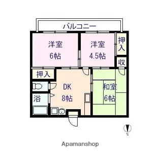 蓮池ビル【404号室】の間取り