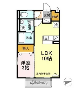 クレールレセンテA棟【2階】の間取り