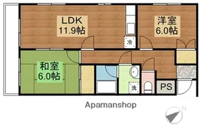 ハイコンスビルⅡ【301号室】の間取り
