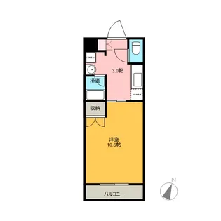 ヴィラポレールⅡ【1C号室】の間取り