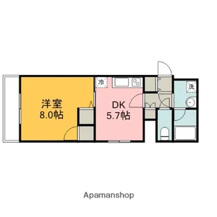 ヴィラ・カトレア【601号室】の間取り