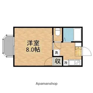 フローラ西条B棟【202号室】の間取り