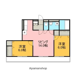 広島県東広島市西条町下見【アパート】の間取り