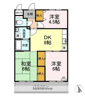 アネックスきりた【4階】の間取り