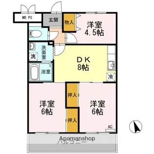 アネックスきりた【3階】の間取り