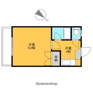 尾形ハイツC棟【208号室】の間取り