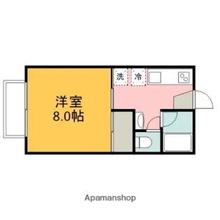 下見ハイツB棟【8号室】の間取り