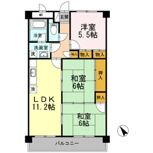 脇坂マンション【1階】の間取り