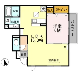 メゾンヴァンベール【1階】の間取り
