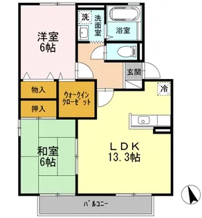 ジュネス Ⅱ【1階】の間取り