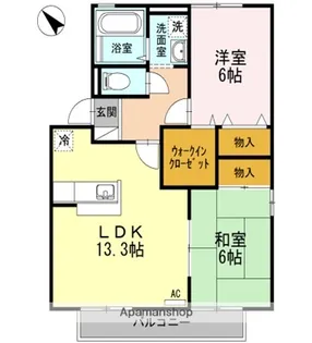 セジュールMINA G棟【1階】の間取り