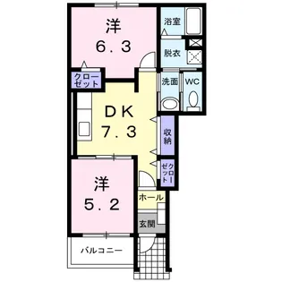 HAYATEⅡ【1階】の間取り