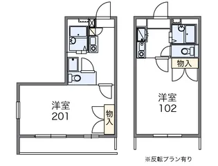 レオパレスきじの里A【209号室】の間取り