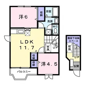 ミントハウス A【2階】の間取り