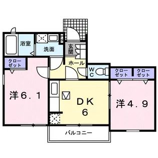 ジェルメS【1階】の間取り