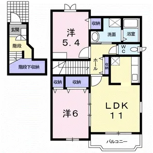グリーンハイツA【2階】の間取り