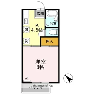 シティーコーポほんどうA【1階】の間取り