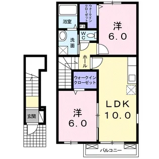 ヴィオラメゾンⅡ【2階】の間取り