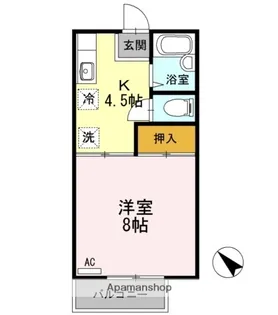 シティーコーポほんどうB【1階】の間取り