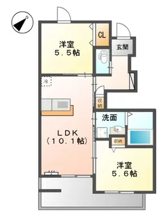 ハピネス【1階】の間取り