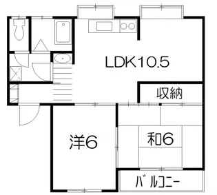 光ハイツ【201号室号室】の間取り