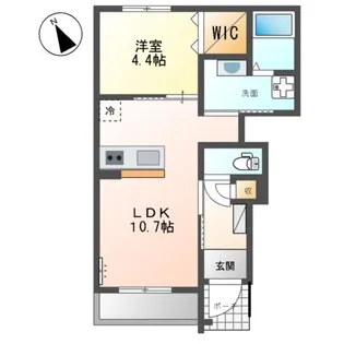 グランドハイツ弐番館【1階】の間取り