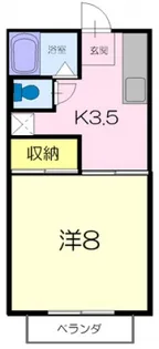 サンシャイン寺家B【103号室号室】の間取り