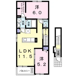 プランタンF【2階】の間取り