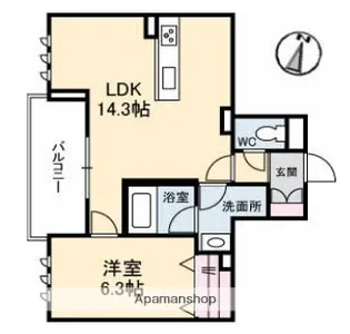 シャーメゾン寺家駅前【3階】の間取り