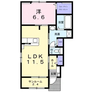 セントラル セブンA【1階】の間取り