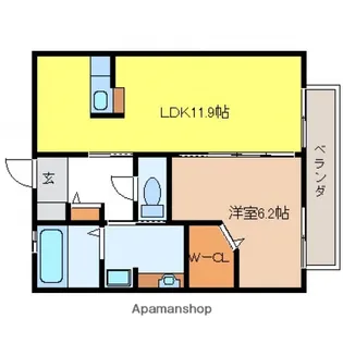 コーラル【202号室】の間取り