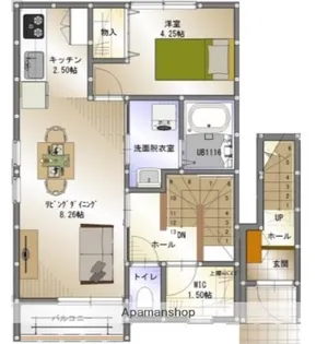 シャレーコーセイ四番館【2階】の間取り