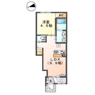 アイリスE【1階】の間取り
