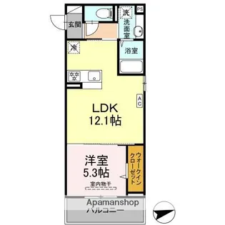 メゾングランレーヴ A棟【3階】の間取り