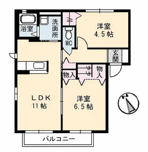 グランマスト広駅前 B【0201号室】の間取り