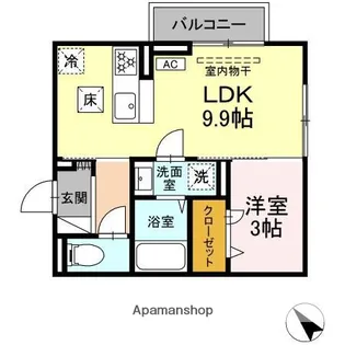 レグルス I【Ⅰ101号室】の間取り